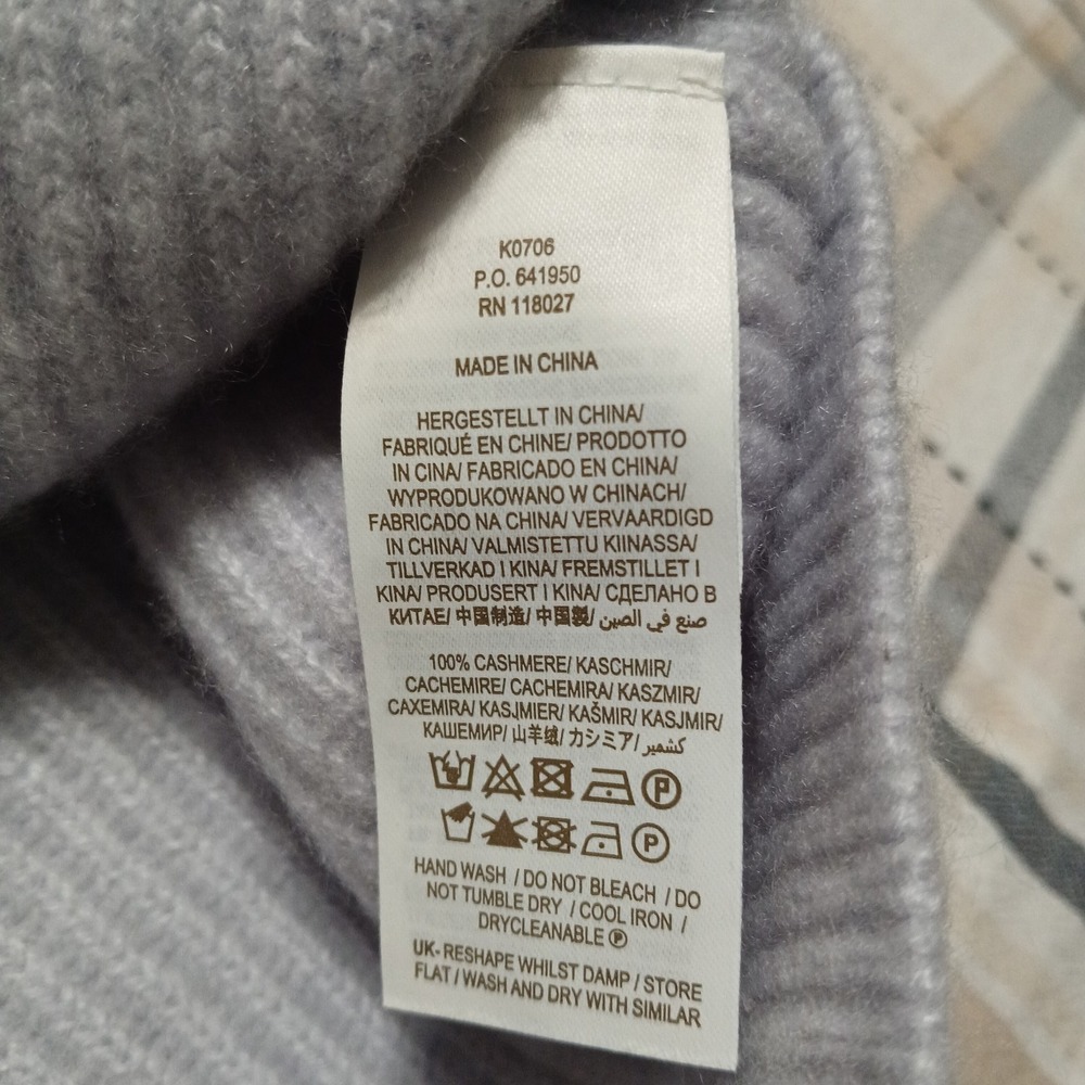 Boden Women's Blue 100% Cashmere Rib Knit Cardigan Size Small - Picture 4 of 9
